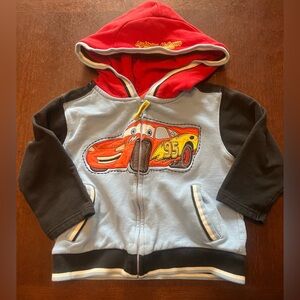 Disney Cars Lightning McQueen Zip Hoodie - Red, Blue, Black